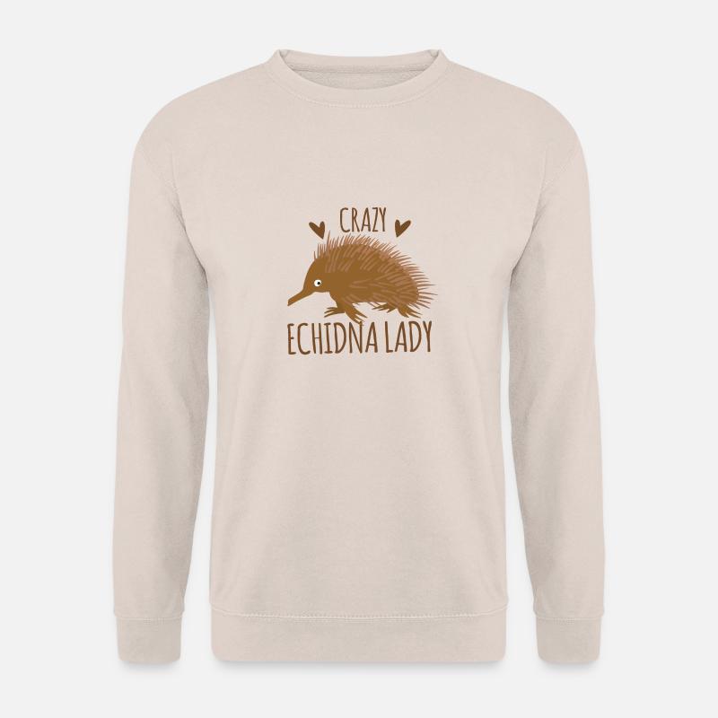 Verrückte Echidna Lady - Unisex Pullover - Sand