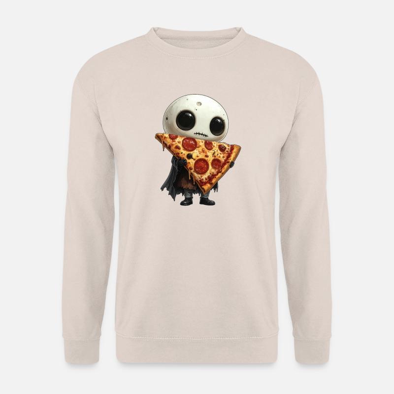 Creepy Cute Pizza Pepperoni - Unisex Pullover - Sand