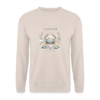 Vintage Krebs-Zodiak-Astrologie-Horoskopzeichen - Unisex Pullover - Sand - Vorne - Alina (178cm) & Michal (187cm)