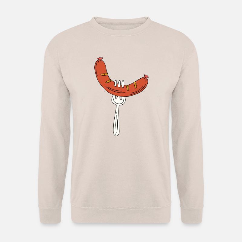 Würstchen auf Gabel - Unisex Pullover - Sand