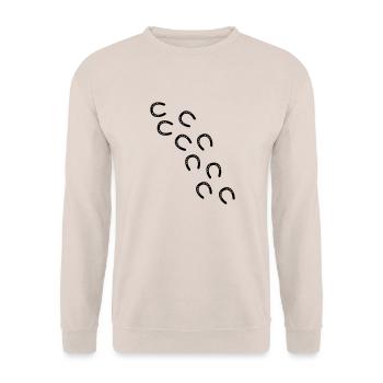 footprints horse - Unisex Sweatshirt - sand - Front - Alina (178cm) & Michal (187cm)