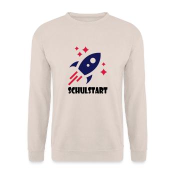 Schulstart - Unisex Pullover - Sand - Vorne - Alina (178cm) & Michal (187cm)