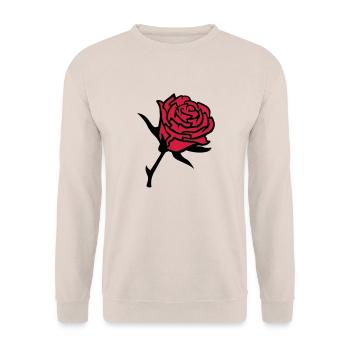 roses3 - Unisex Pullover - Sand - Vorne - Alina (178cm) & Michal (187cm)