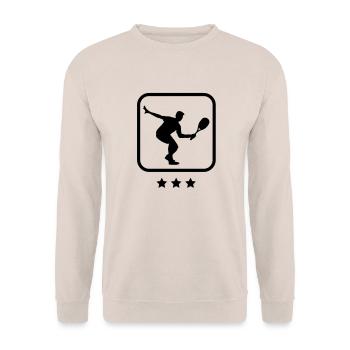 squash_logo___f1 - Unisex Pullover - Sand - Vorne - Alina (178cm) & Michal (187cm)