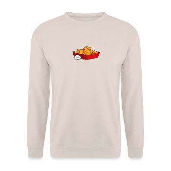 Poulet Nuggets Poulet Nuggs Fast Food Hunger - Sweat-shirt Unisexe - sable - Devant - Alina (178cm) & Michal (187cm)