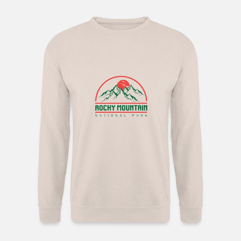 Rocky Mountain National Park Logo Berge Sonne - Unisex Pullover - Sand