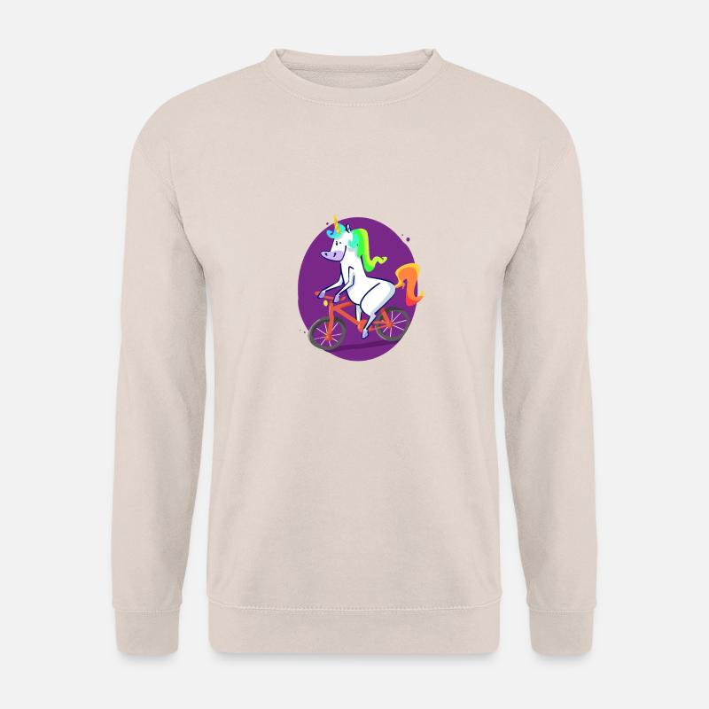 Einhorn Fahrrad - Unisex Pullover - Sand