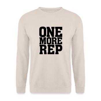 One More Rep(etition) - Unisex Sweatshirt - sand - Front - Alina (178cm) & Michal (187cm)