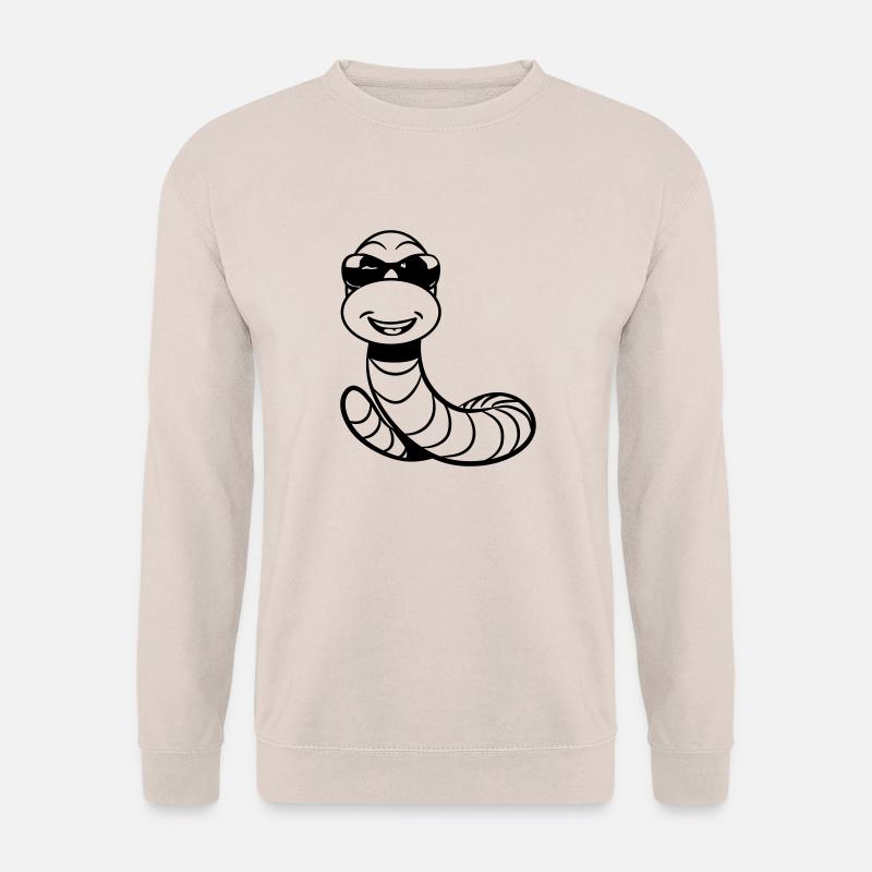 Wurm lustig Regenurm Sonnenbrille - Unisex Pullover - Sand