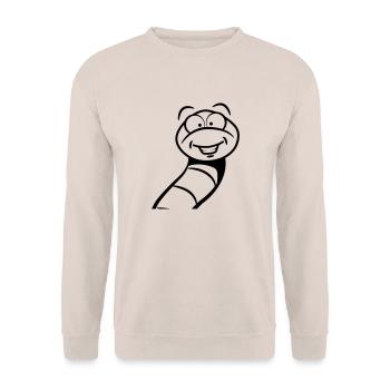 Wurm lustig süss - Unisex Pullover - Sand - Vorne - Alina (178cm) & Michal (187cm)