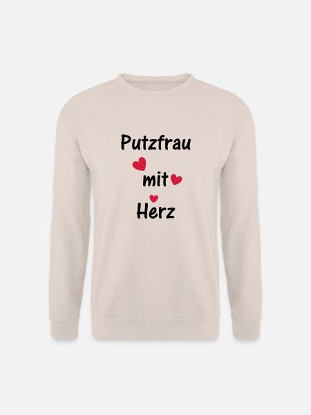 Putzfrau mit Herz - Unisex Pullover - Sand