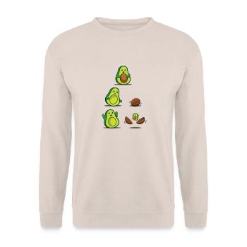 Avocado Mom for Pregnancy Mamacado Lovers - Unisex Sweatshirt - sand - Front - Alina (178cm) & Michal (187cm)