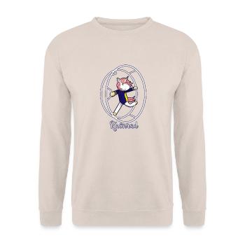 Rhönrad Rhönradturnen Rhönradturnerin Einhorn - Unisex Pullover - Sand - Vorne - Alina (178cm) & Michal (187cm)