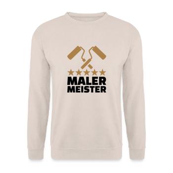 Maler - Unisex Pullover - Sand - Vorne - Alina (178cm) & Michal (187cm)
