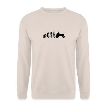 Evolution des agriculteurs - Sweat-shirt Unisexe - sable - Devant - Alina (178cm) & Michal (187cm)