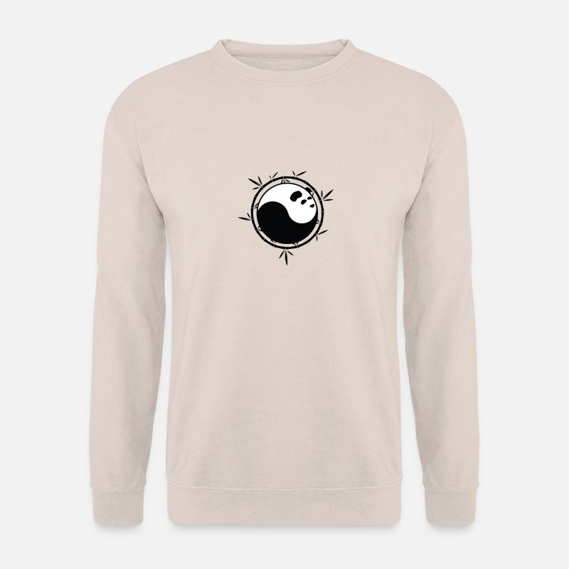 Panda Yin Yang Shirt mit Bambus - Unisex Pullover - Sand