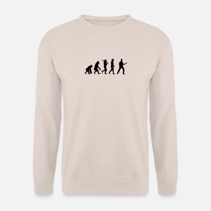 Music guitar evolution gift idea - Unisex Sweatshirt - sand
