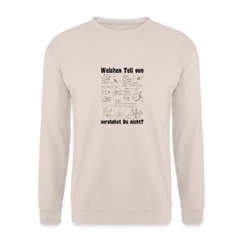 Welchen Teil von hast du nicht verstanden Mathe - Unisex Pullover - Sand - Vorne - Alina (178cm) & Michal (187cm)