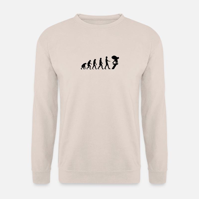 Schwimmer Evolution Schwimmen Geschenk - Unisex Pullover - Sand