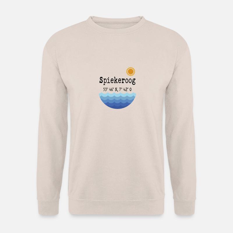 Spiekeroog Koordninaten, Spiekeroog - Unisex Pullover - Sand