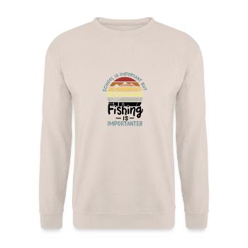 Angeln Angeln ist wichtiger - Unisex Pullover - Sand - Vorne - Alina (178cm) & Michal (187cm)