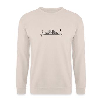 Chess Heartbeat - Unisex Sweatshirt - sand - Front - Alina (178cm) & Michal (187cm)