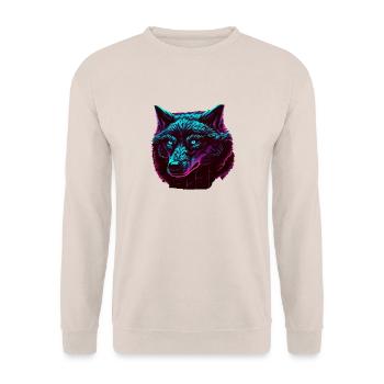 Wölfe Silhouette Naturschutz Tierschutz Wolf - Unisex Pullover - Sand - Vorne - Alina (178cm) & Michal (187cm)