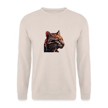 just a boy girl who loves Ocelots Ocelot ocelot ocelot - Unisex Sweatshirt - sand - Front - Alina (178cm) & Michal (187cm)
