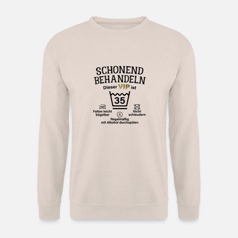 35. Geburtstag Schonend Behandeln 35 VIP ist 35 - Unisex Pullover - Sand