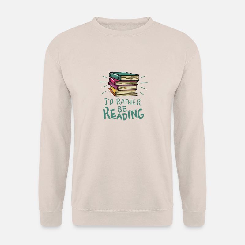 Bücher Lesen Spruch - Unisex Pullover - Sand