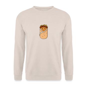 Döner Kebap Wrap Jufka Falaffel Design Kawaii - Sweat-shirt Unisexe - sable - Devant - Alina (178cm) & Michal (187cm)
