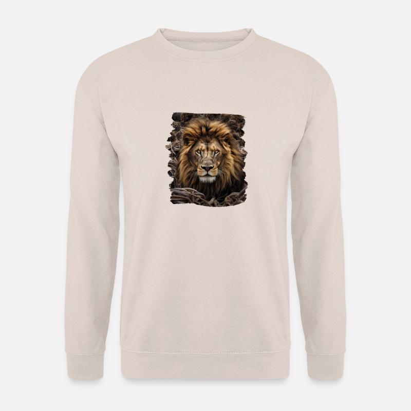 Löwen realistic Löwe - Unisex Pullover - Sand