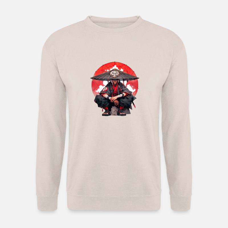 Asien 80er Japanischer Retro Samurais Samurai - Unisex Pullover - Sand