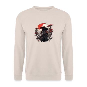 Asie 80s Samouraï Rétro Japonais Samouraï - Sweat-shirt Unisexe - sable - Devant - Alina (178cm) & Michal (187cm)