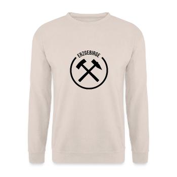 Erzgebirge Bergbau - Unisex Pullover - Sand - Vorne - Alina (178cm) & Michal (187cm)