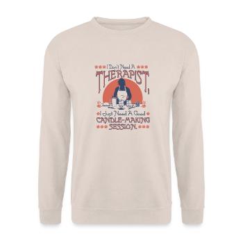 thérapeute, j’ai juste besoin de faire des bougies - Sweat-shirt Unisexe - sable - Devant - Alina (178cm) & Michal (187cm)