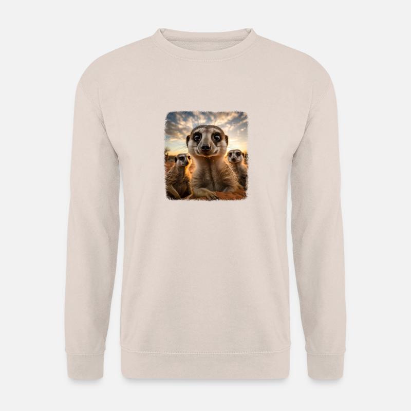 Meerkat realistic Erdmännchen - Unisex Pullover - Sand