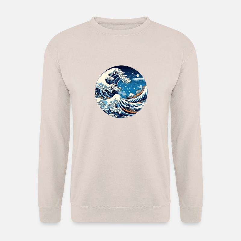Große Welle The Great Wave Kanagawa - Unisex Pullover - Sand
