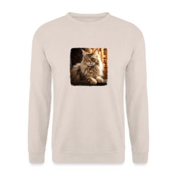 Chat Sibérien Sibirische Katze - Sweat-shirt Unisexe - sable - Devant - Alina (178cm) & Michal (187cm)