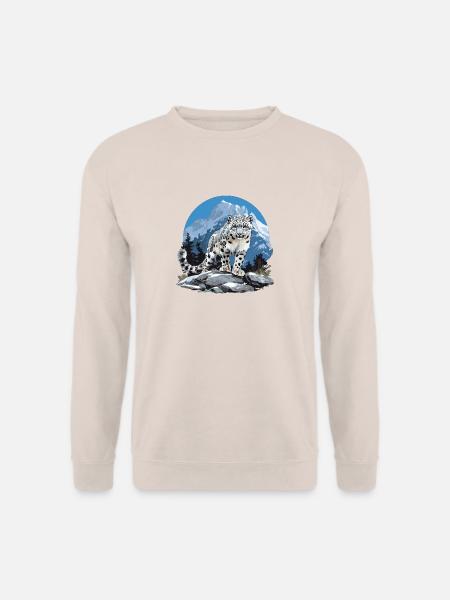 Snow Leopard Schneeleoparden Schneeleopard - Unisex Pullover - Sand