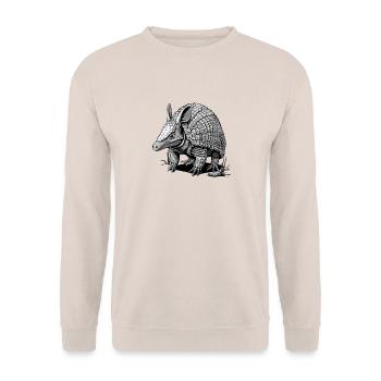 Armadillo Gürteltiere Gürteltier - Unisex Pullover - Sand - Vorne - Alina (178cm) & Michal (187cm)