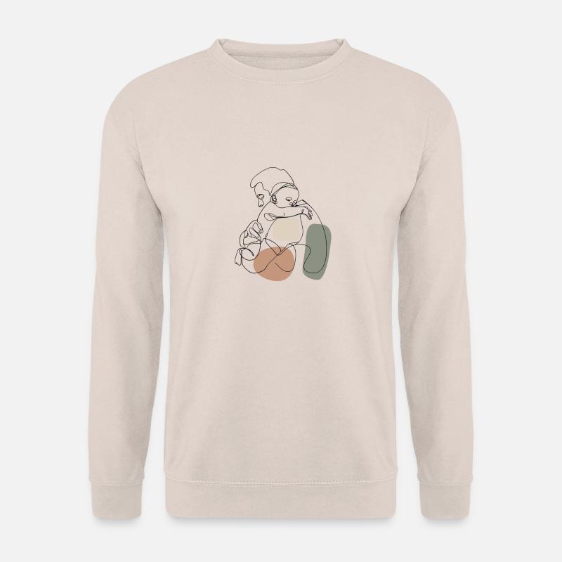 Vater mit Kind Baby - Unisex Pullover - Sand