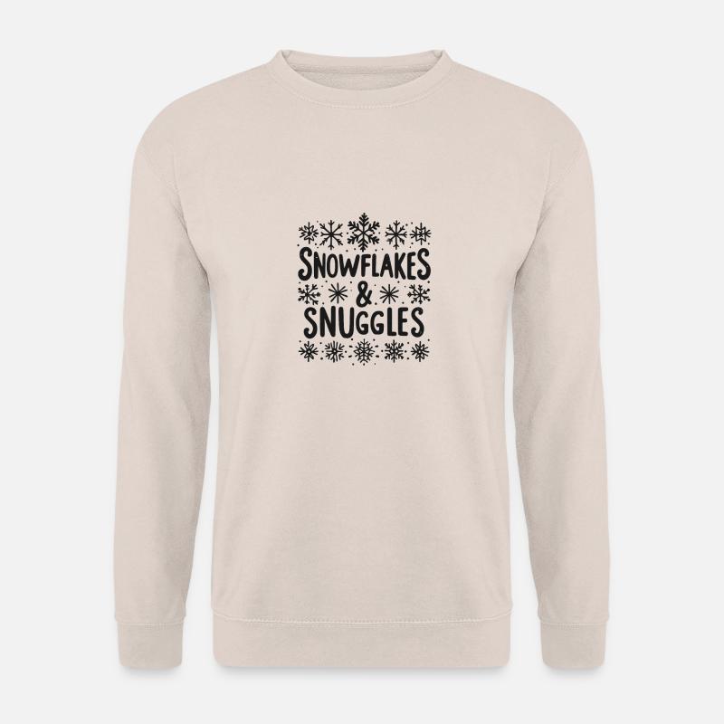 Schneeflocken und Kuscheln - Unisex Pullover - Sand
