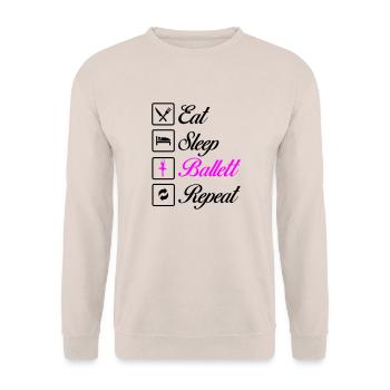 Ballet Repeat - Unisex Sweatshirt - sand - Front - Alina (178cm) & Michal (187cm)