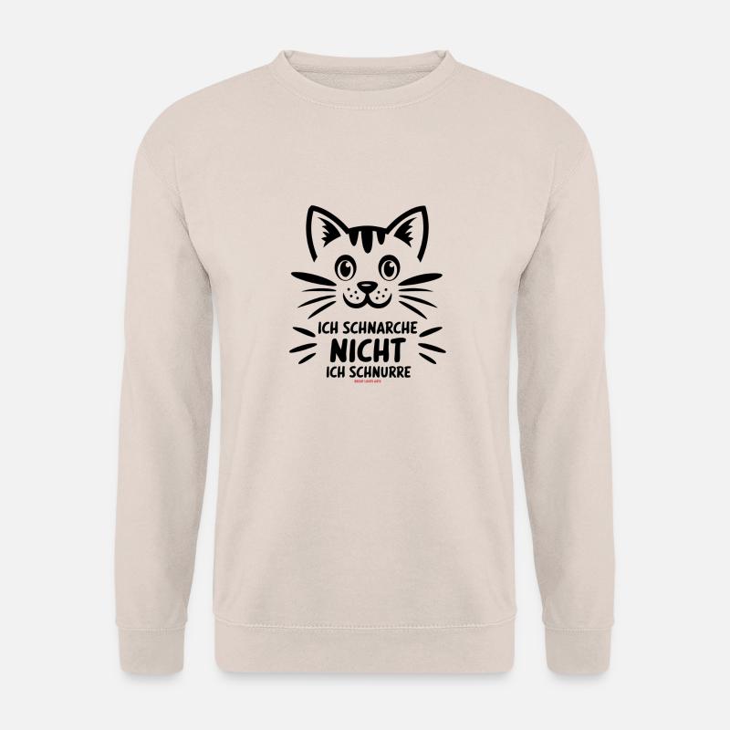 Ich schnarche nicht Ich schnurre - Unisex Pullover - Sand