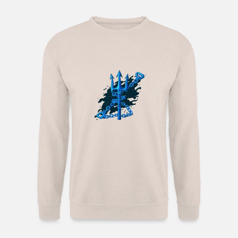 CHAINS WRAPPED AROUND THE TRIDENT - Unisex Sweatshirt - sand
