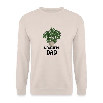 Monstera Dad - Unisex Pullover - Sand - Vorne - Alina (178cm) & Michal (187cm)