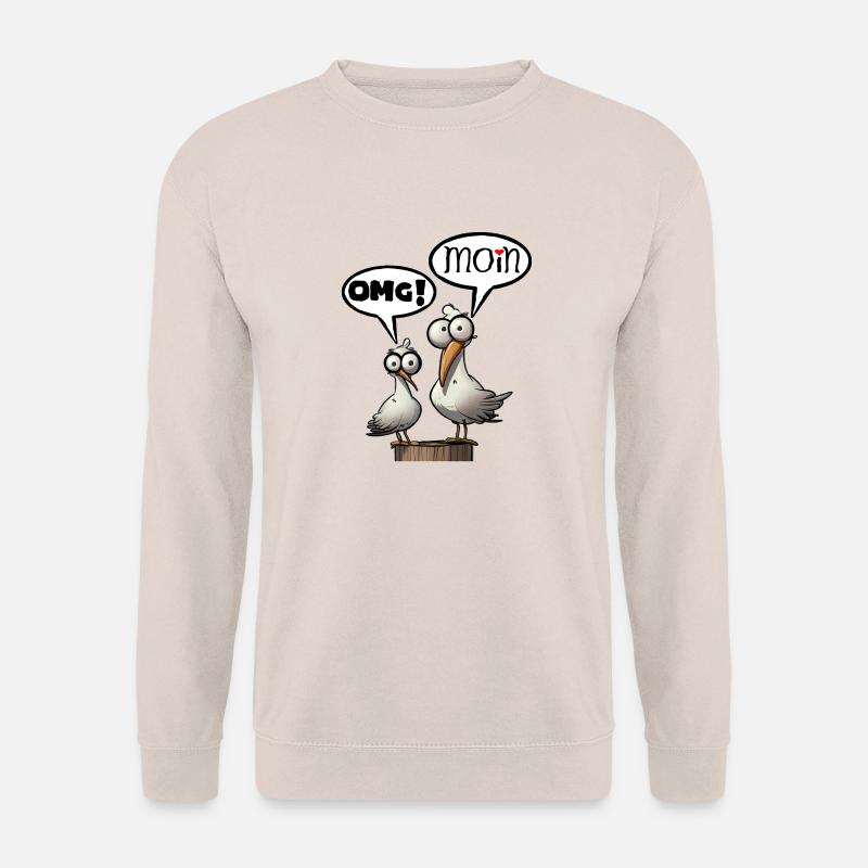 Die Bäädden Möwen - Möwe omg moin - Unisex Pullover - Sand