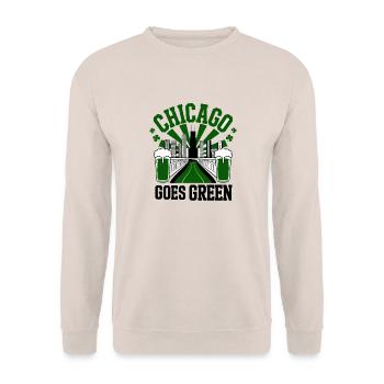Chicago Goes Green - Unisex Sweatshirt - sand - Front - Alina (178cm) & Michal (187cm)