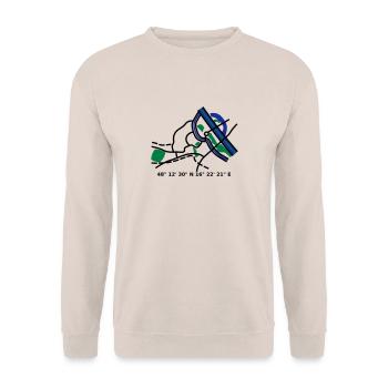 carte de la ville de Vienne Vienne - Sweat-shirt Unisexe - sable - Devant - Alina (178cm) & Michal (187cm)
